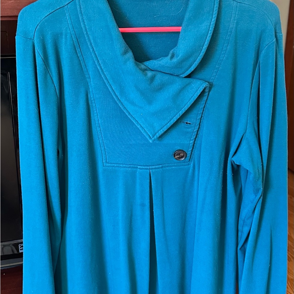 Unixseque Teal Knit Top